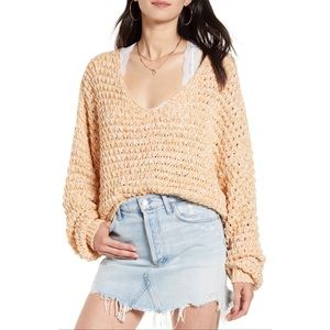 Women’s Free people Coconut V Sweater Sz L